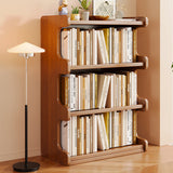 Contemporary Square Bamboo-MDF Storage Cabinets & Bookshelf — 3/4-Tier Design for Study