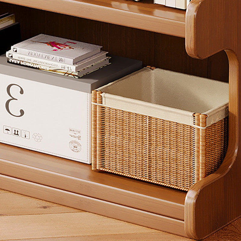 Contemporary Square Bamboo-MDF Storage Cabinets & Bookshelf — 3/4-Tier Design for Study