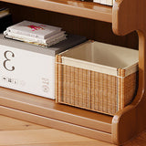 Contemporary Square Bamboo-MDF Storage Cabinets & Bookshelf — 3/4-Tier Design for Study