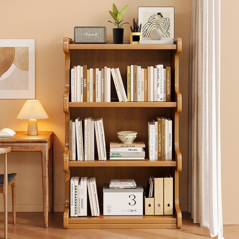 Contemporary Square Bamboo-MDF Storage Cabinets & Bookshelf — 3/4-Tier Design for Study