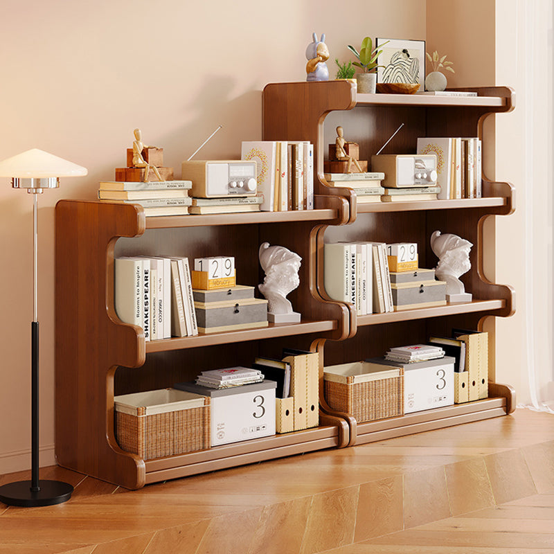 Contemporary Square Bamboo-MDF Storage Cabinets & Bookshelf — 3/4-Tier Design for Study