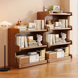 Contemporary Square Bamboo-MDF Storage Cabinets & Bookshelf — 3/4-Tier Design for Study