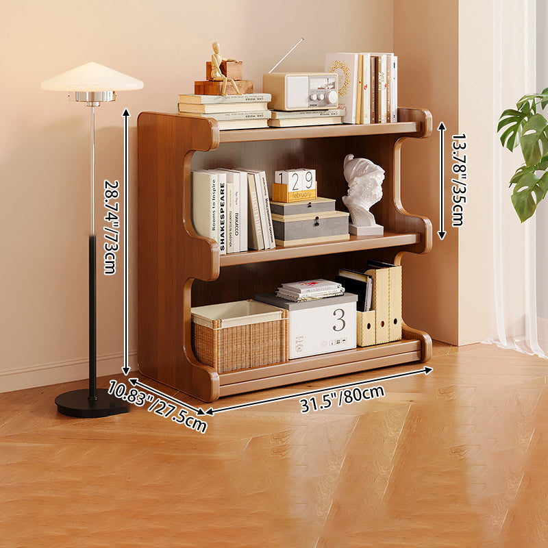 Contemporary Square Bamboo-MDF Storage Cabinets & Bookshelf — 3/4-Tier Design for Study