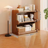 Contemporary Square Bamboo-MDF Storage Cabinets & Bookshelf — 3/4-Tier Design for Study