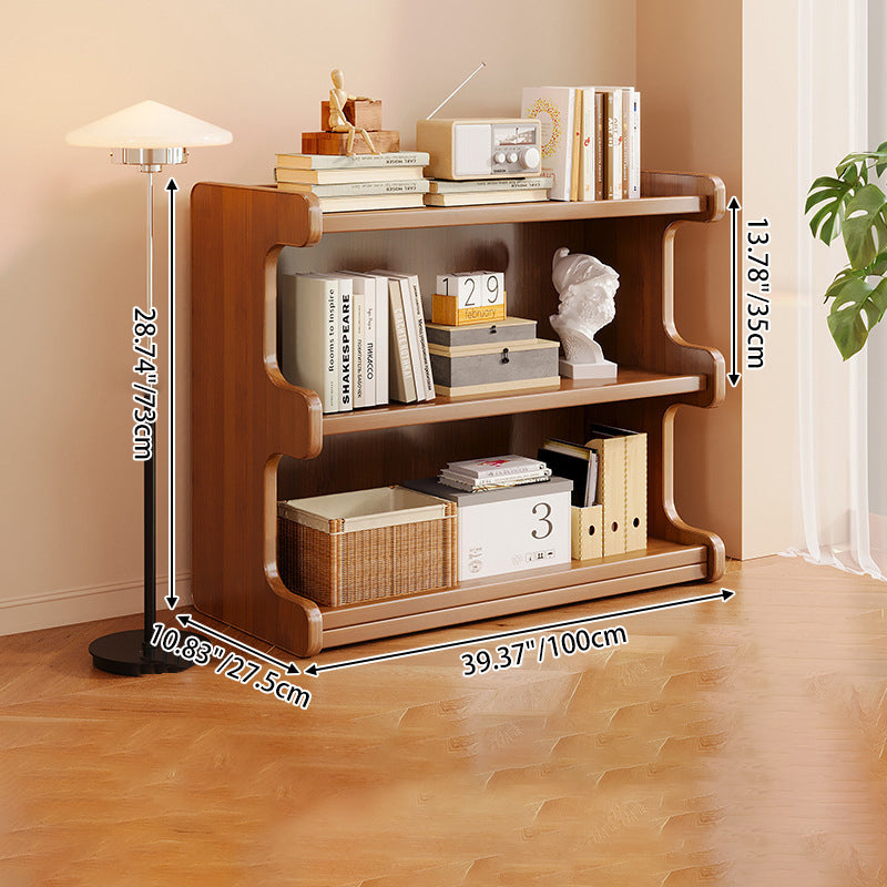 Contemporary Square Bamboo-MDF Storage Cabinets & Bookshelf — 3/4-Tier Design for Study