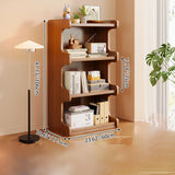 Contemporary Square Bamboo-MDF Storage Cabinets & Bookshelf — 3/4-Tier Design for Study