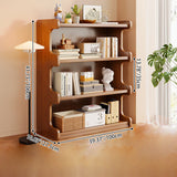 Contemporary Square Bamboo-MDF Storage Cabinets & Bookshelf — 3/4-Tier Design for Study