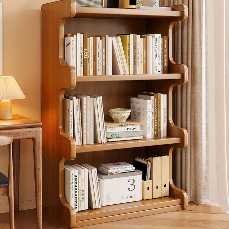 Contemporary Square Bamboo-MDF Storage Cabinets & Bookshelf — 3/4-Tier Design for Study