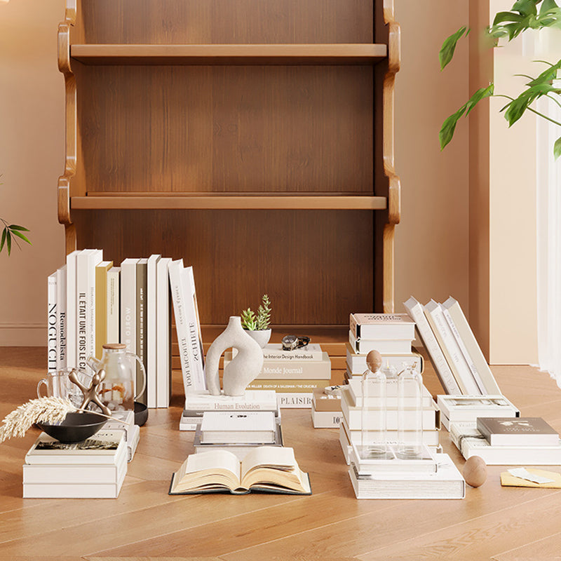 Contemporary Square Bamboo-MDF Storage Cabinets & Bookshelf — 3/4-Tier Design for Study