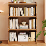 Contemporary Square Bamboo-MDF Storage Cabinets & Bookshelf — 3/4-Tier Design for Study