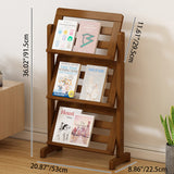 Contemporary 3-Tier Bamboo Rattan-Weave Bookshelf, Square Oblique Design for Living Room