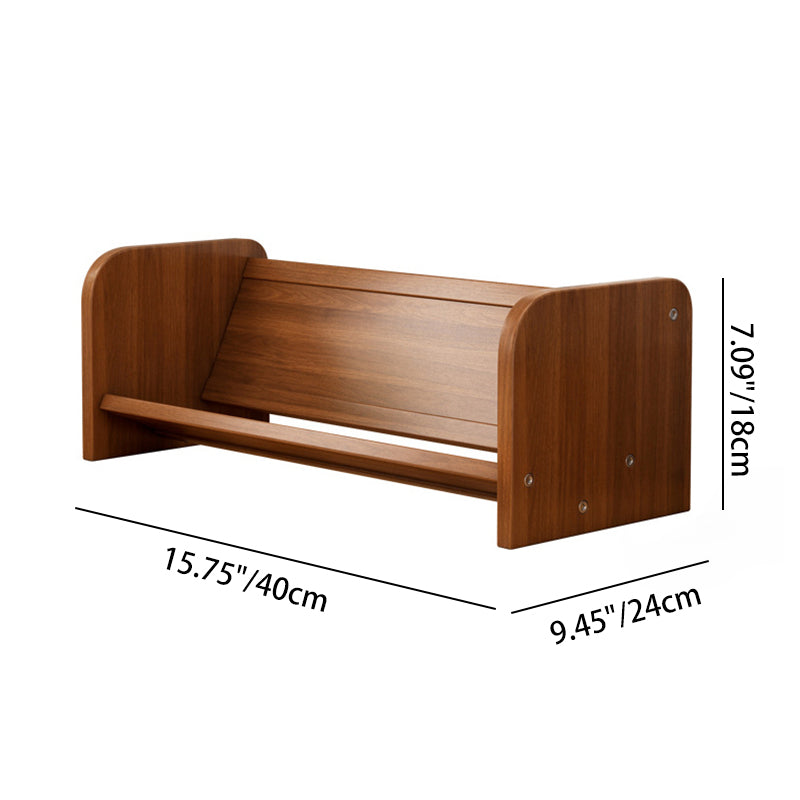 Contemporary 1-Tier Bookshelf – Rectangle Design in Bamboo & Composite Wood for Study