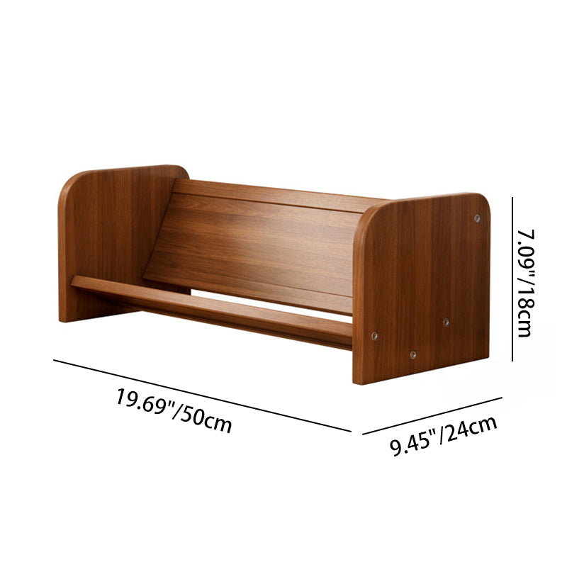 Contemporary 1-Tier Bookshelf – Rectangle Design in Bamboo & Composite Wood for Study