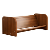 Contemporary 1-Tier Bookshelf – Rectangle Design in Bamboo & Composite Wood for Study