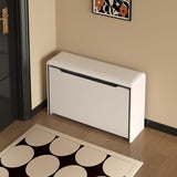 Modern Minimalist PU Leather Shoe Storage Bench with Pine Wood Legs - 2-Tier Rectangular Entryway Organizer