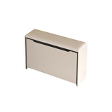 Modern Minimalist PU Leather Shoe Storage Bench with Pine Wood Legs - 2-Tier Rectangular Entryway Organizer