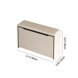 Modern Minimalist PU Leather Shoe Storage Bench with Pine Wood Legs - 2-Tier Rectangular Entryway Organizer