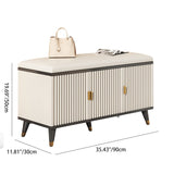 Contemporary Nordic Cream 2-Tier Rectangular Shoe Storage Rack – Faux Leather Cubes, Synthetic Board Construction, Entryway Organizer