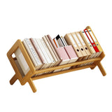Sleek Modern Minimalist Rhombus Bamboo Bookshelf for Living Room