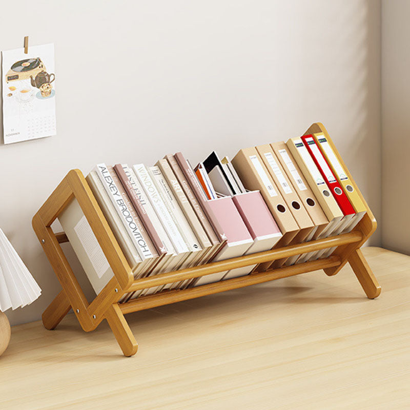 Sleek Modern Minimalist Rhombus Bamboo Bookshelf for Living Room