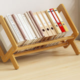 Sleek Modern Minimalist Rhombus Bamboo Bookshelf for Living Room