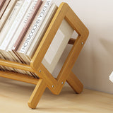 Sleek Modern Minimalist Rhombus Bamboo Bookshelf for Living Room