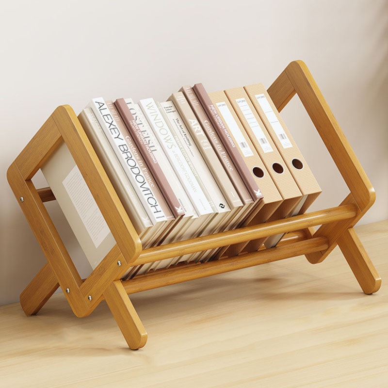 Sleek Modern Minimalist Rhombus Bamboo Bookshelf for Living Room