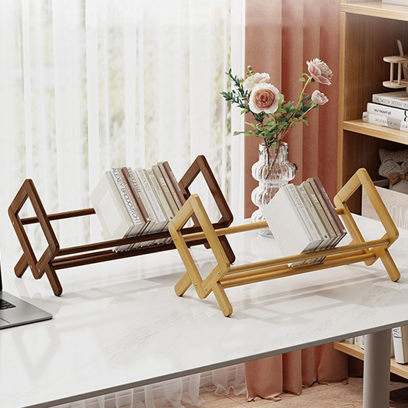 Sleek Modern Minimalist Rhombus Bamboo Bookshelf for Living Room