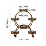Modern Minimalist Round Ferris Wheel-Shaped Iron Display Rack, Movable with 4/6/8 Trays – Ideal Balcony Organizer