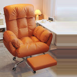 Chic Modern Minimalist Desk Chair: Fabric & Stainless Steel Square Seat, Adjustable Backrest, and Swivel Base for Home Office