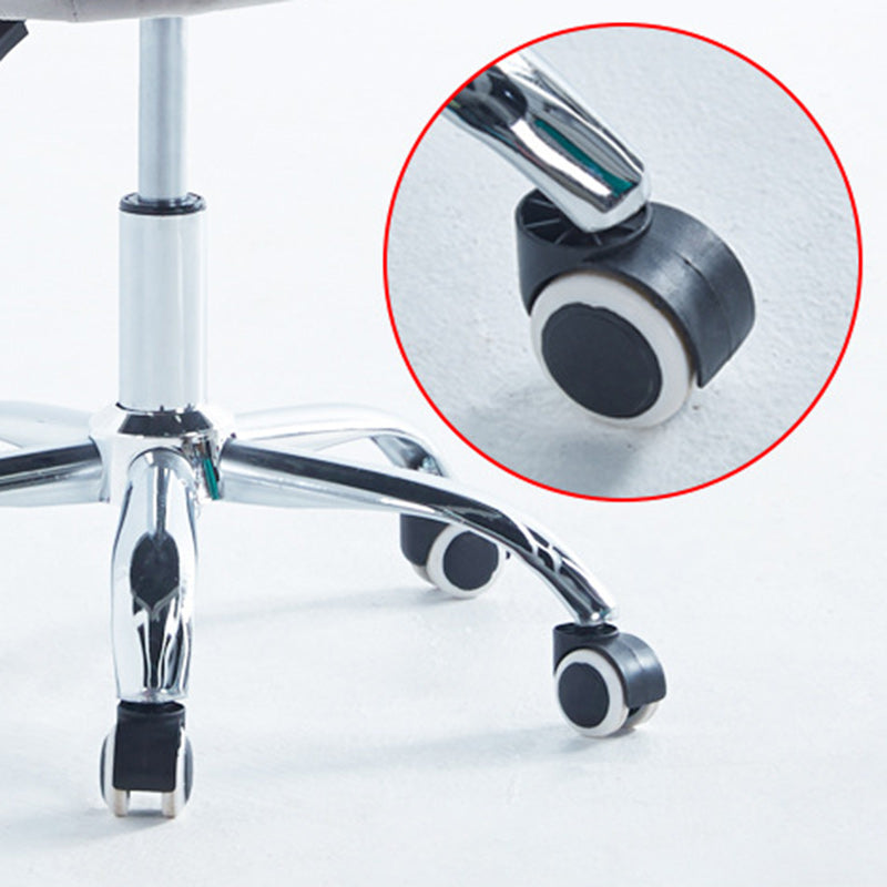 Sleek Velvet & Metal Square Desk Chair — 360° Swivel & Height Adjustment for Home Office