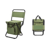 Stylish Contemporary Industrial Folding Camping Chair — Rectangular Oxford Fabric, Steel-Pipe Frame, Armless, for Garden & Outdoor Patio