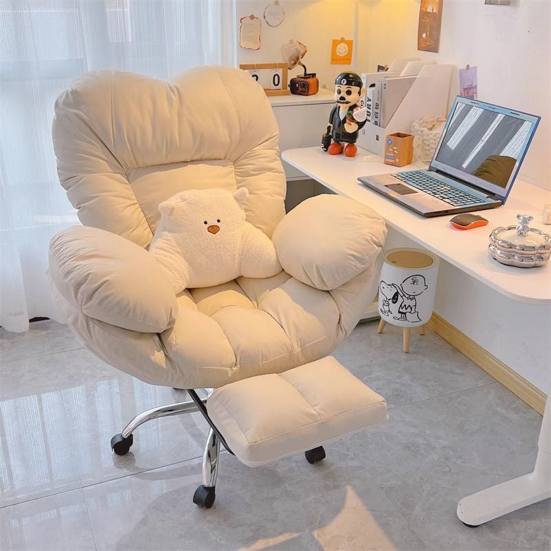 Sleek Modern Minimalist Desk Chair with Tech Fabric, Curved Metal Grid Backrest, and Armrests for Home Office