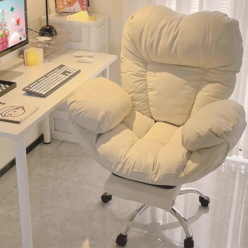 Sleek Modern Minimalist Desk Chair with Tech Fabric, Curved Metal Grid Backrest, and Armrests for Home Office