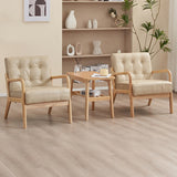 Contemporary Scandinavian Solid Wood Sofa with Oil-Waxed Leather, Rectangular Frame and Softly Rounded Edges, 1/2/3-Seater for Living Room