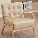 Contemporary Scandinavian Solid Wood Sofa with Oil-Waxed Leather, Rectangular Frame and Softly Rounded Edges, 1/2/3-Seater for Living Room