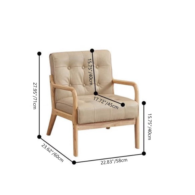 Contemporary Scandinavian Solid Wood Sofa with Oil-Waxed Leather, Rectangular Frame and Softly Rounded Edges, 1/2/3-Seater for Living Room
