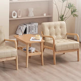 Contemporary Scandinavian Solid Wood Sofa with Oil-Waxed Leather, Rectangular Frame and Softly Rounded Edges, 1/2/3-Seater for Living Room