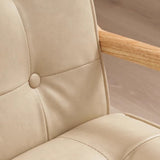 Contemporary Scandinavian Solid Wood Sofa with Oil-Waxed Leather, Rectangular Frame and Softly Rounded Edges, 1/2/3-Seater for Living Room