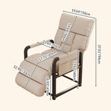 Modern Scandinavian Tech-Fabric Accent Chair with Metal Frame, Rounded-Rectangular Design, Armrests and Backrest for Home Office