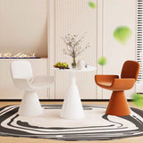 Luxurious Modern Suede Vanity Stool in Solid Wood with Curved Backrest and Swivel—Perfect Bedroom Accent