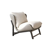 Traditional French Velvet Cat-Scratch Leather Accent Chair with Carbon Steel Frame, Rectangular Curved Square Backrest for Living Room