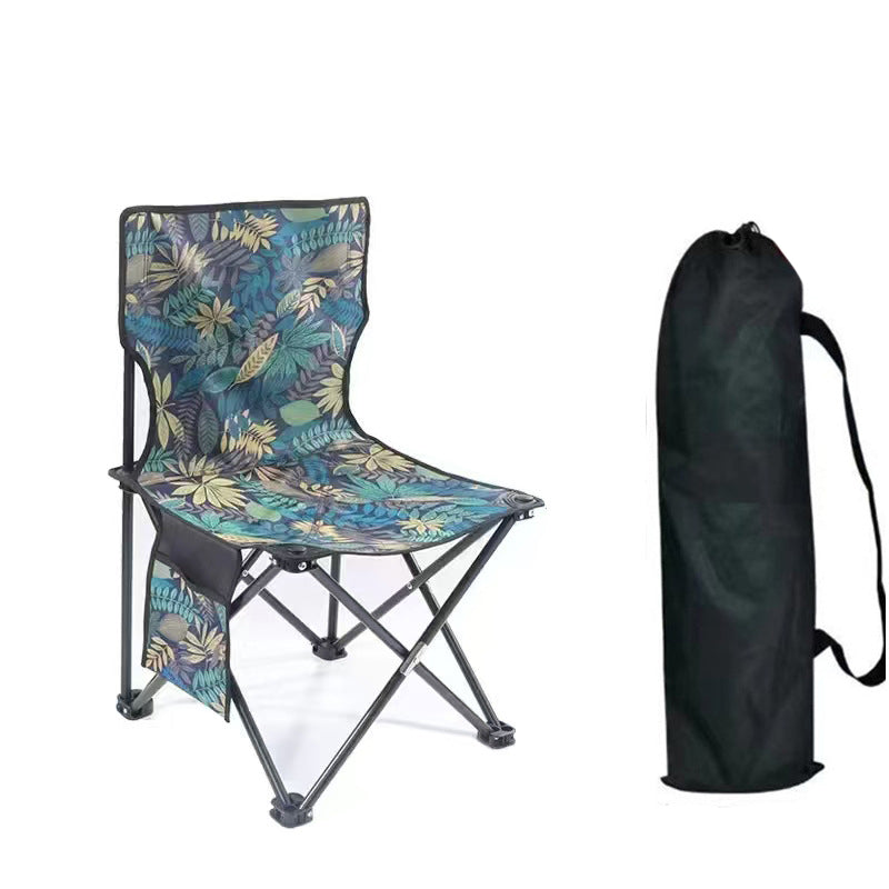Modern Scandinavian Folding Chair with Steel X-Frame, Oxford Fabric, and Backrest – Ideal for Camping and Beach