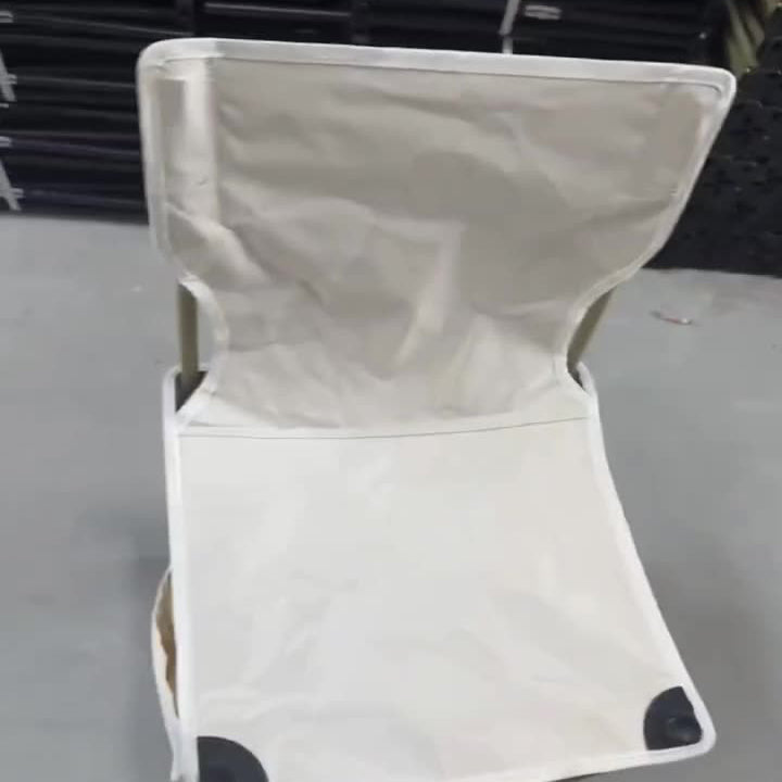 Modern Scandinavian Folding Chair with Steel X-Frame, Oxford Fabric, and Backrest – Ideal for Camping and Beach