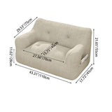 Sleek Contemporary Scandinavian Corduroy 2-Seater Sofa with Armrest & Backrest for Living Room