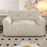 Sleek Contemporary Scandinavian Corduroy 2-Seater Sofa with Armrest & Backrest for Living Room