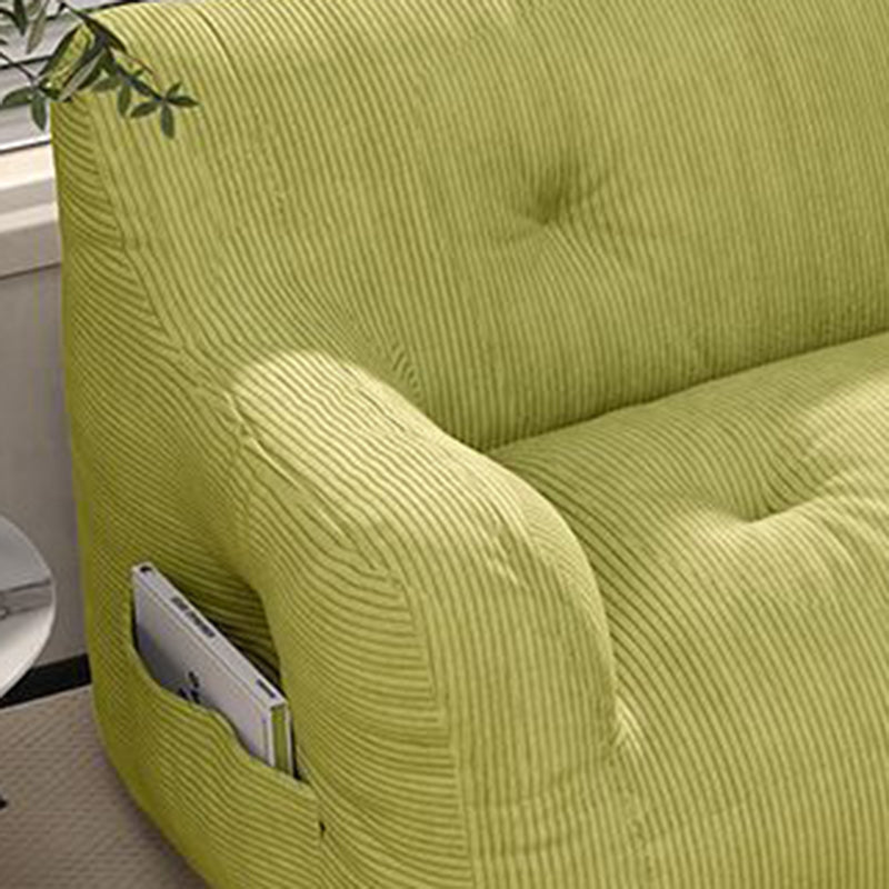 Sleek Contemporary Scandinavian Corduroy 2-Seater Sofa with Armrest & Backrest for Living Room