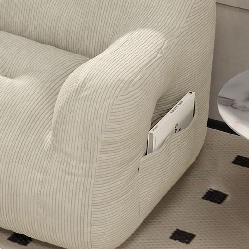 Sleek Contemporary Scandinavian Corduroy 2-Seater Sofa with Armrest & Backrest for Living Room