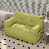 Sleek Contemporary Scandinavian Corduroy 2-Seater Sofa with Armrest & Backrest for Living Room