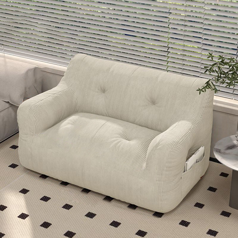 Sleek Contemporary Scandinavian Corduroy 2-Seater Sofa with Armrest & Backrest for Living Room